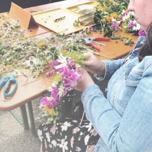Haarkranz binden offenes Atelier - TONAS Kreativraum - 01