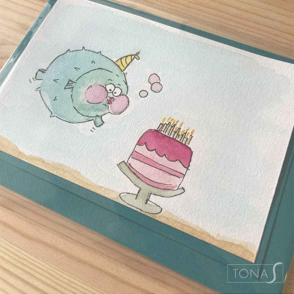 Kugelfisch Geburtstag - Karte - TONAS